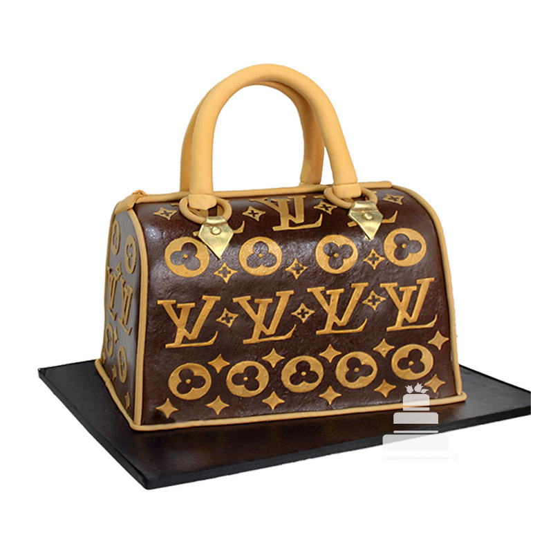 Love my bag, pastel decorado en forma de bolso Louis Vuitton L'Autrichienne
