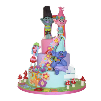 Trolls Party, pastel decorado infantil