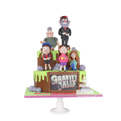 Gravity Falls - Pastel decorado con figuras en 3D de Gravity Falls -