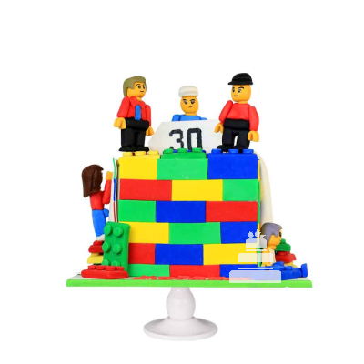 Lego Cake - Pastel con decoración de LEGOS de fondant -