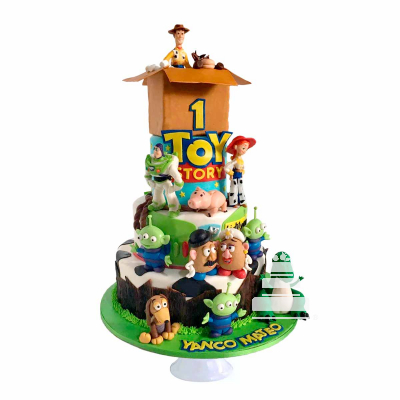 Toy Story Celebration, pastel decorado de fondant
