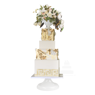 Golden Flower, pastel para boda con elementos dorados