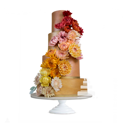 Dahlia Wedding, pastel para boda floral alegre