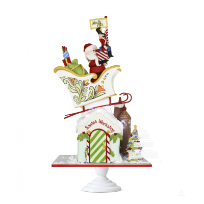 Santa Topsy Turvy Cake, en trineo con regalos