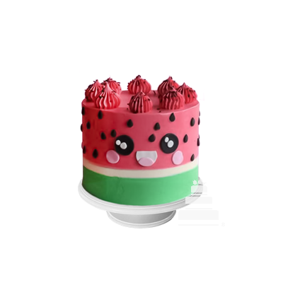 Kawaii Watermelon - Pastel en forma de tierna sandía -