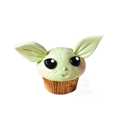 Yoda Cupcakes, pastelillos decorados en fondant