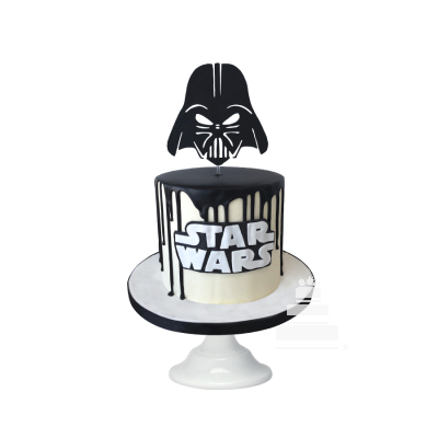 Darth Father, Pastel decorado con caketopper de Darth Vader