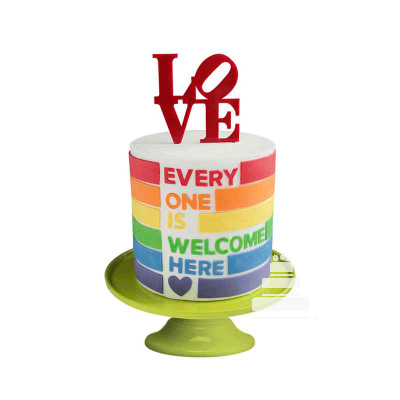 Pride Love , pastel de 1 piso para cumpleaños
