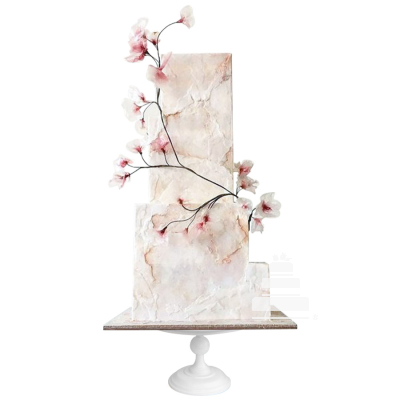 Sakura Wedding, pastel de boda con flores de cerezo