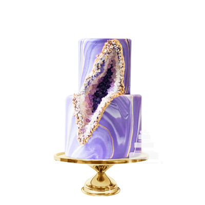 Very Peri Geode Cake, Pastel con geodas aesthesic