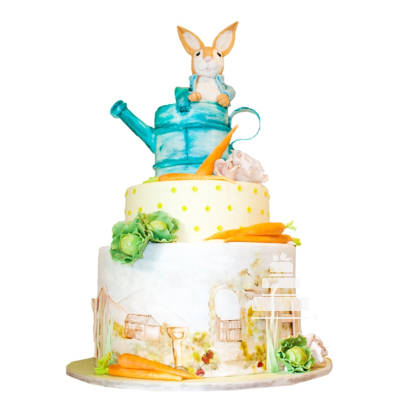 Peter Rabbit, pastel decorado de fondant