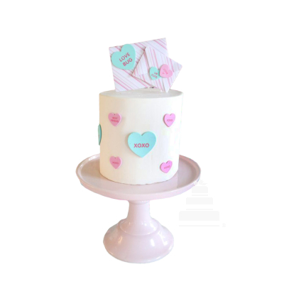 Heart Color Candy Cake, Pastel de dulces de corazón colores pastel