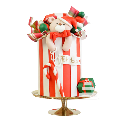 Pastel de Navidad osito y regalos, Teddy Bear Christmas Cake