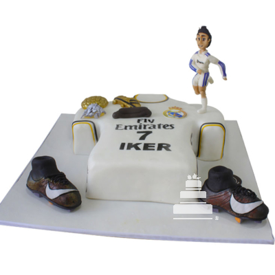 Real Madrid Fan, pastel decorado con el logo