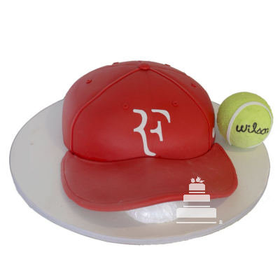 Red Cap For Tenis, pastel en forma de gorra roja