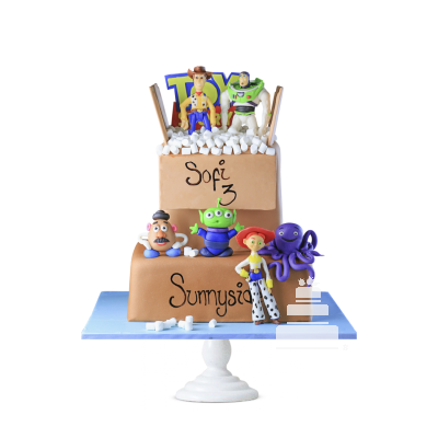 Toy Story Surprise, pastel decorado con cara de papa
