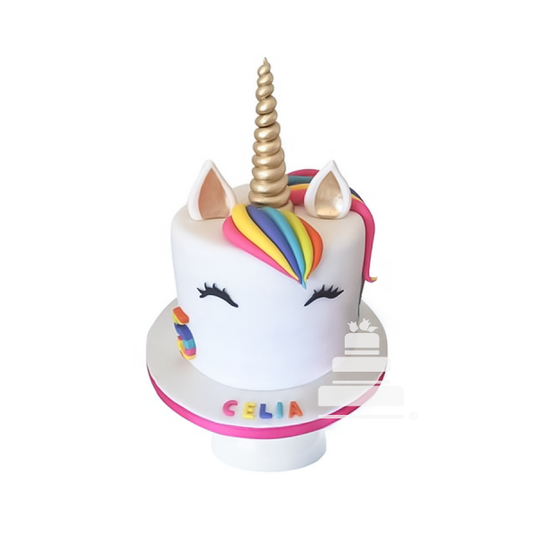 Unicorn Birthday, pastel de fondant de unicornio