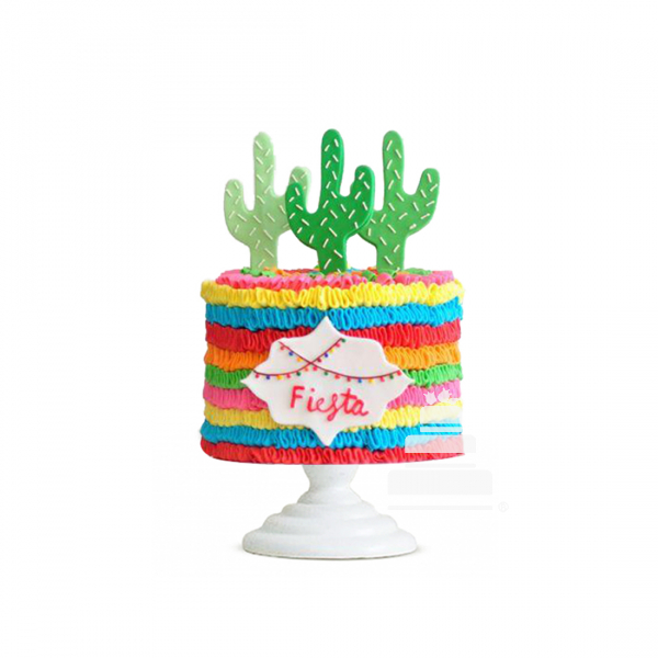 Cactus fiesta, pastel para el 15 de septiembre de un piso
