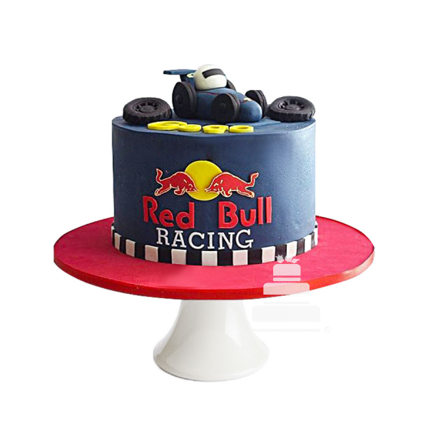 Racing Cake, Pastel decorado con auto Fórmula 1 en fondant