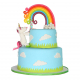 Rainbow unicorn, pastel de unicornio con arcoíris
