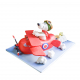 Snoopy Airplane, Pastel de snoopy elaborado en fondant 3D