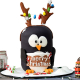 Penguin lights, pastel de pinguino navideño