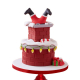 Chimenea de Santa Claus, pastel decorado