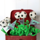 Soccer Ball Cake Pops, paletas de pastel de balón