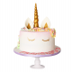 My unicorn cake - Pastel de unicornio con decoración en color dorado -