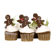 Cupcakes navideños decoragos con galleta de jengibre y chocolate