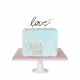 Love kiss me, pastel de cumpleaños con decoración de letras comestibles