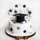 Gold Star, pastel para gradución decorado sencillo
