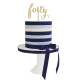 Classy Celebration, pastel con decoración azul de fondant para cumpleaños