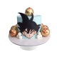 Pastel decorado con cara Goku de Dragon Ball