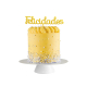 Yellow Pantone, pastel amarillo con chispas para cumpleaños