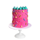 Pink Party- Pastel decorado con sprinkles -