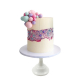 Party of Colors, Pastel decorado con sprinkles y globos de fondant