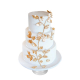 Golden Leaf Cake, pastel de boda de 3 pisos