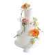 Summer wedding, Pastel de boda veraniega con merengue y flores