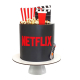 Netflix and chill cake, pastel decorado para los amantes de series y películas