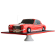 Red Súper Car - Pastel decorado Auto clásico Rojo 3D para regalar