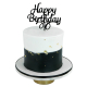Happy Birthday banner cake, Pastel con letrero de Happy Birthday