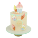 cupcake & ice cream cake, Pastel decorado con cupcakes y helados