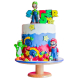 Super Mario bros party cake - Pastel de cumpleaños de super mario bross