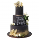 Greenery Chalkboard, pastel de boda con diseño de pizarrón