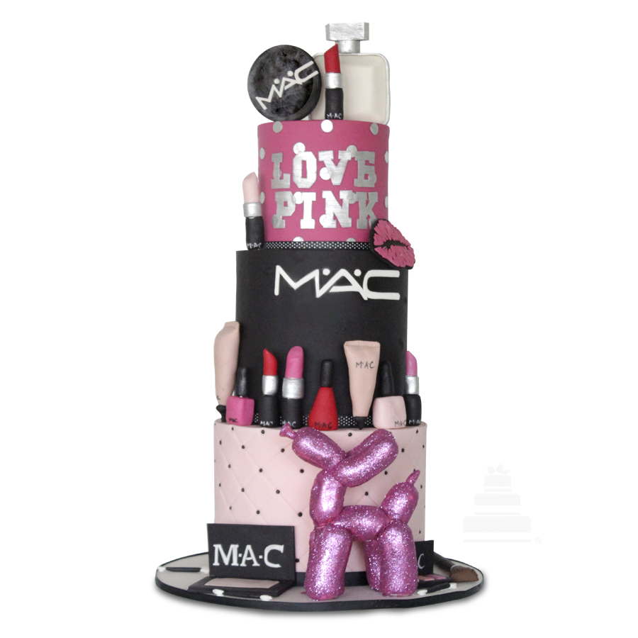 Mac Cosmetics, pastel decorado para quince años