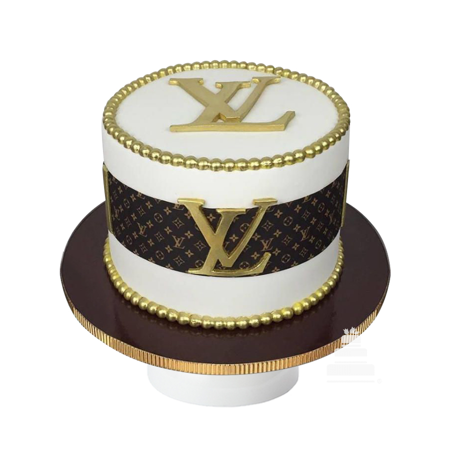 Pastel decorado con el Logo de Louis Vuitton ideal como regalo