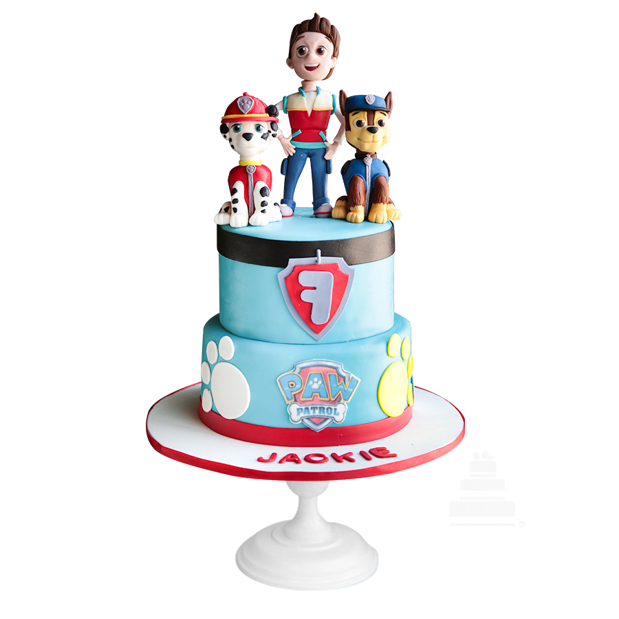 Paw on Cake, pastel decorado con los personajes de Pawpatrol
