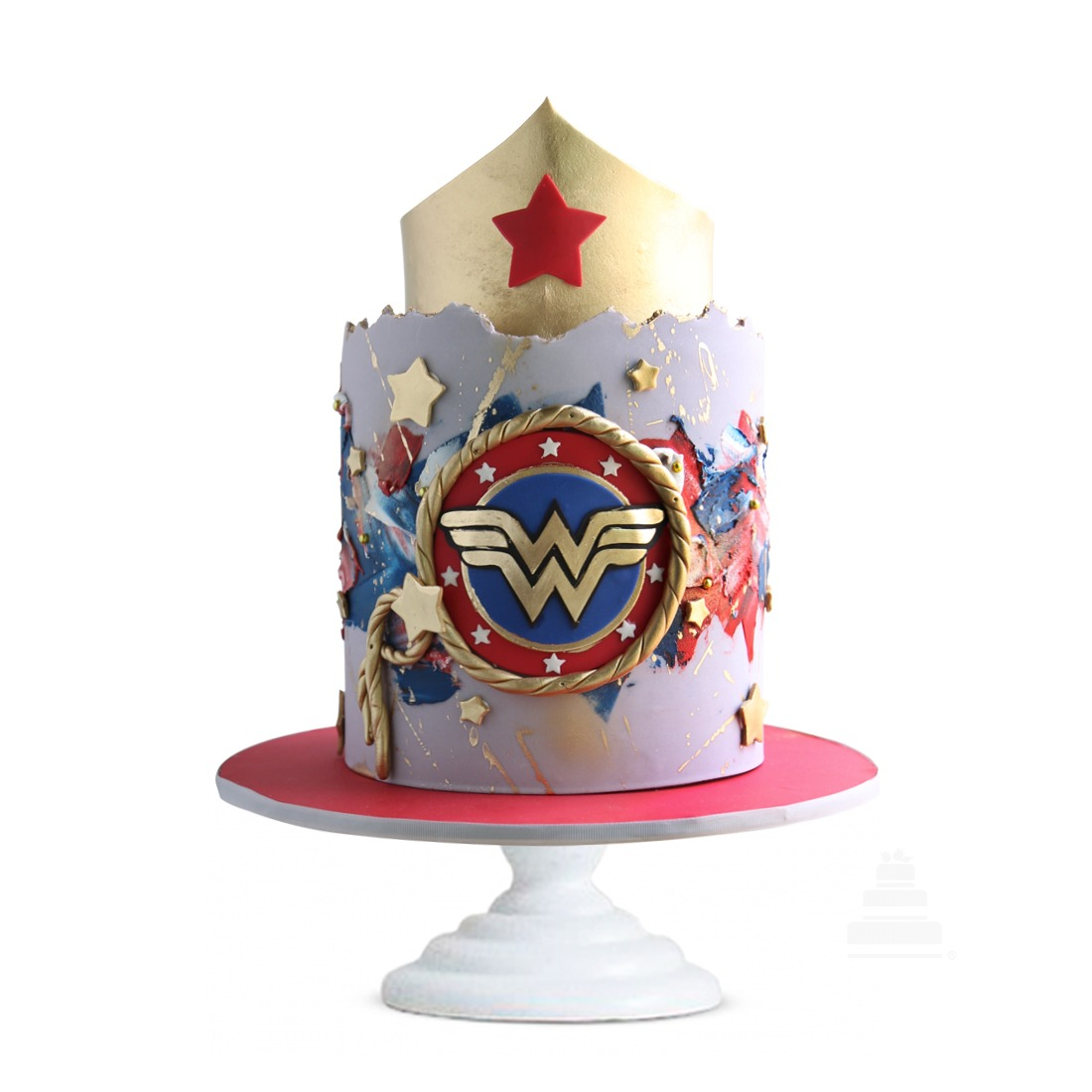 Wonder Woman Cake, pastel decorado de fondant