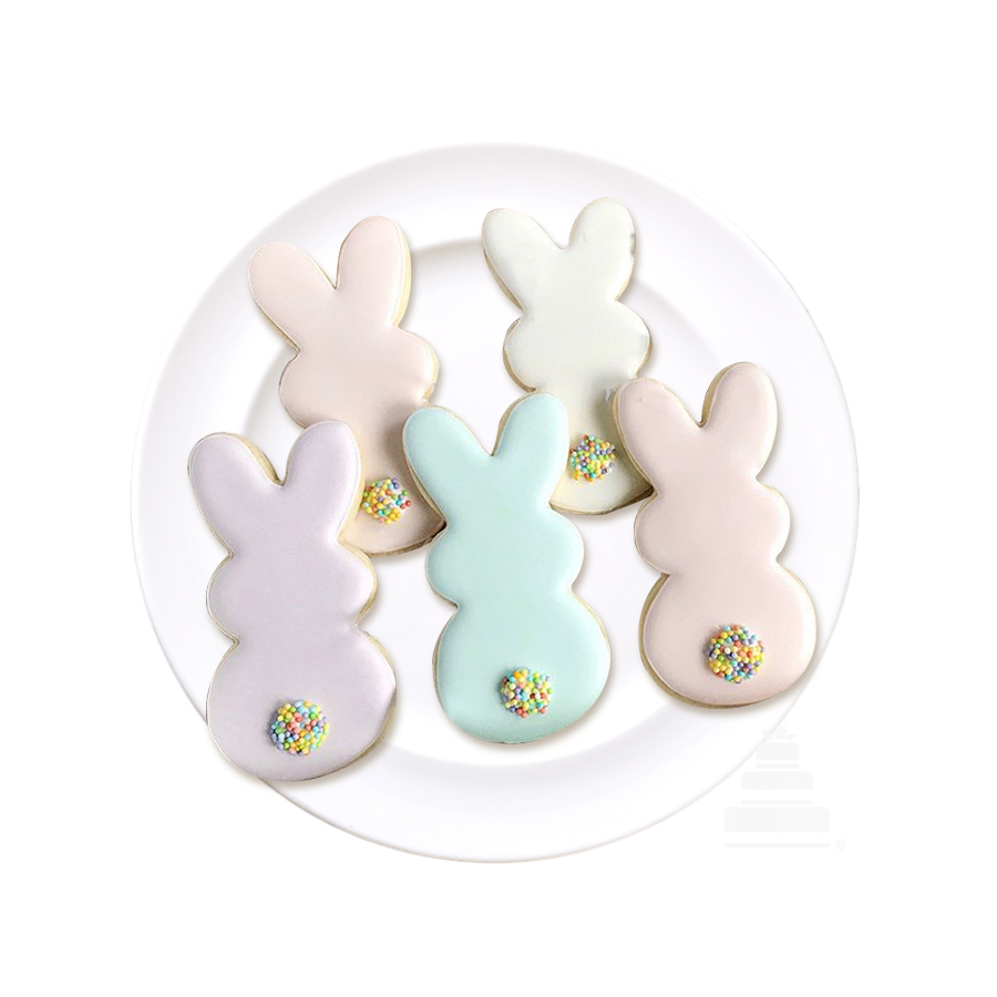 Bunny Cookies, galletas decoradas de conejito colores pastel